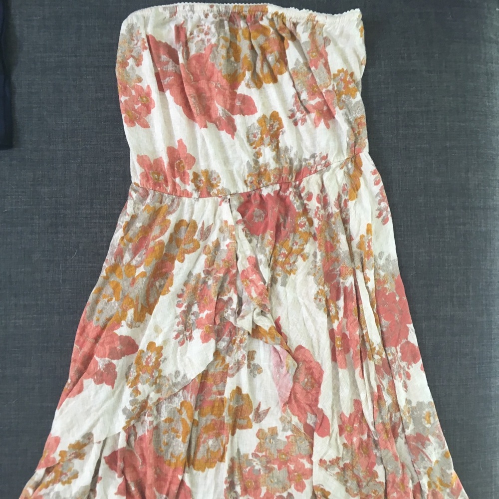 Floral Strapless Dress 🌺🌺